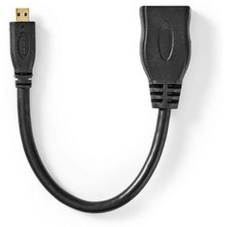 Nedis High Speed HDMI-CBL HDMI-Micro-Conn-HDMI F 0.2m BK