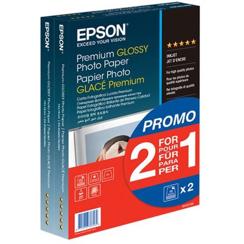 Epson S042167 Prem Glossy 10x15 Photo Paper 2x40VEL