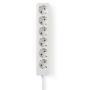 Nedis Power Strip Beschermend Contact 6-WEGS 1.5m WH