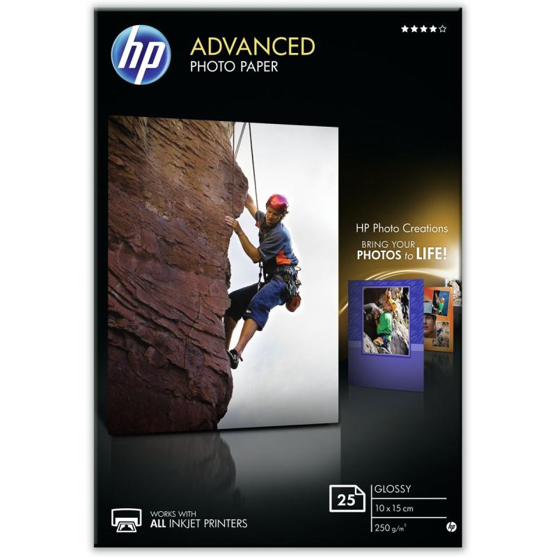 HP Glossy Photo Paper 250G/M2 100x150mm 25VEL