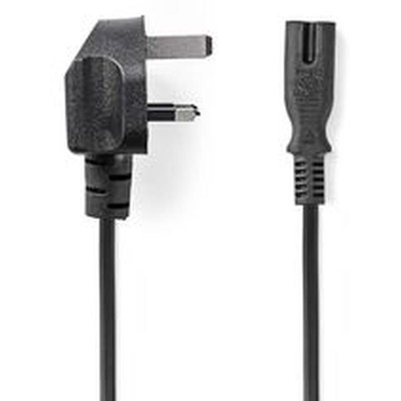 Nedis Power Cable UK-Plug-IEC-320-C7 5.0m BK