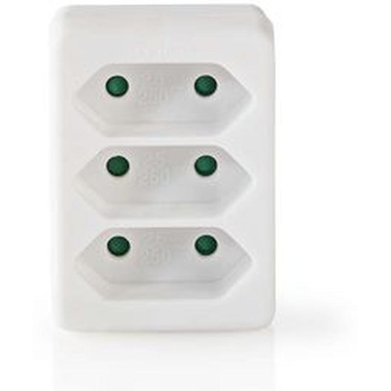 Nedis Stopcontact Splitter 3-WEG Schuko-Contactdoos WH