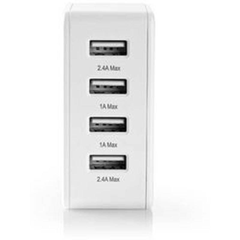 Nedis Wandoplader 4.8 A 4 Outp USB-A WH