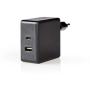 Nedis Thuislader 3.0 A USB / USB-C Power Delivery 45 W BK
