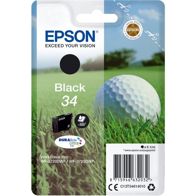 Epson Singlepack 34 Ink Black DuraBrite Ultra 6.1ml Blister