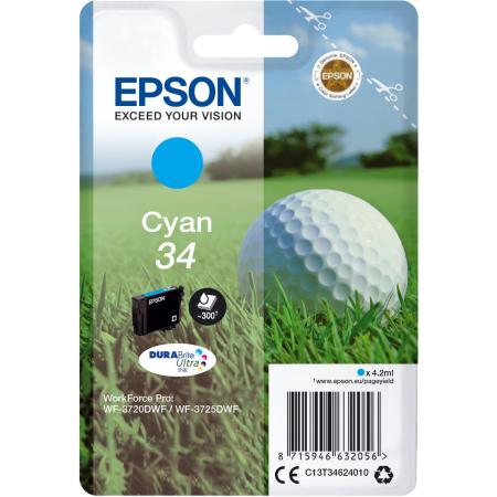 Epson Singlepack 34 Ink Cyan DuraBrite Ultra 4.2ml Blister