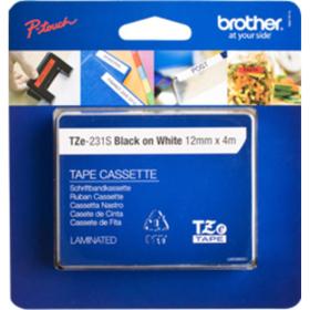 Brother TZE231S2 Black/White 12mm 4m