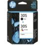 HP 305 2-pack Tri-Colour/Black
