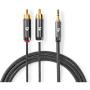 Nedis Stereo-Audio Cable | 3.5mm Male | 2X RCA Male | Gold Plated