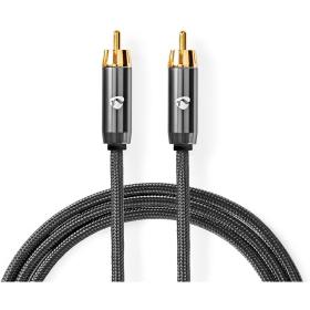 Nedis Subwoofer Cable | RCA Male - RCA Male | Gun Metal Grey