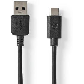 Nedis USB-Cable | USB-A Male | USB Type-C Male | Vernikkeld