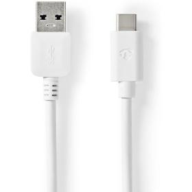 Nedis USB-Cable | USB-A Male | USB Type-C Male | Vernikkeld