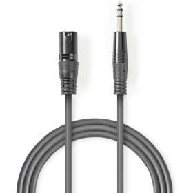 Nedis Balanced Audio Cable | XLR 3-PINS Male | 6.35mm