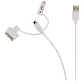 Valueline 3-in-1 kabel 1 meter wit