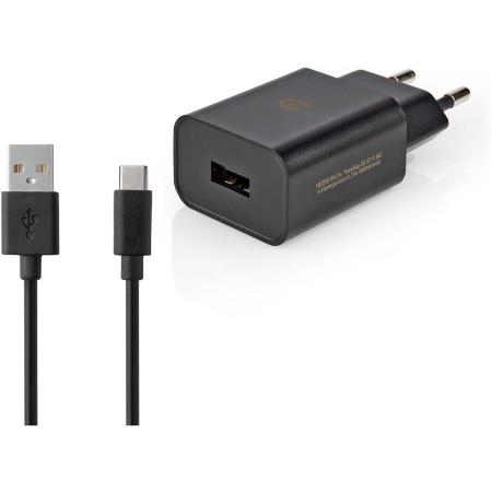 Nedis Charger 1X 2.4 A USB-A USB Type-C Cable 1.00m 12 W