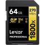 Lexar Professional SDXC 64GB BL 1800X UHS-II V60 Gold