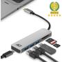 ACT USB-C Hub And Card Reader w/ USB-A USB-C PD Pass Through