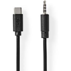 Nedis USB-C Adapter USB 2.0 USB-C M 3.5mm M 1.0m Round Nickel Plated PVC Box