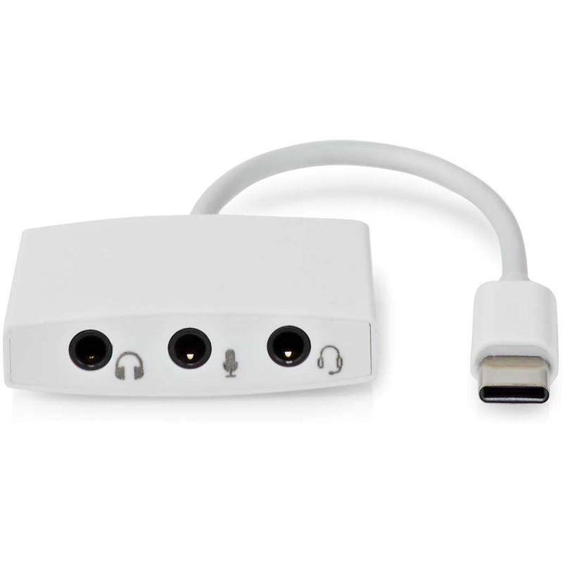 Nedis USB-C Adapter USB 2 USB-C M 3.5 mm F 0.10 M NP  WH