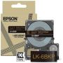 Epson Metallic Black/Gold 24mm LK-6BKP