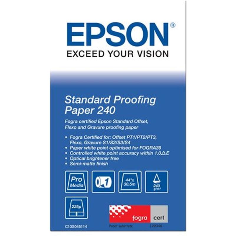 Epson S045114 Standard Proofing Paper Inktjet 240G/M2 1118mm