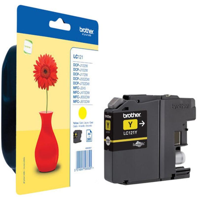Brother LC-121 Yellow SC EX Alarm LC121YBP
