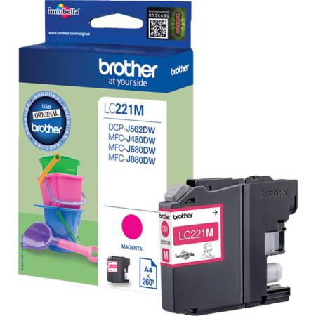 Brother LC-221 M Ink Magenta 300 Pages