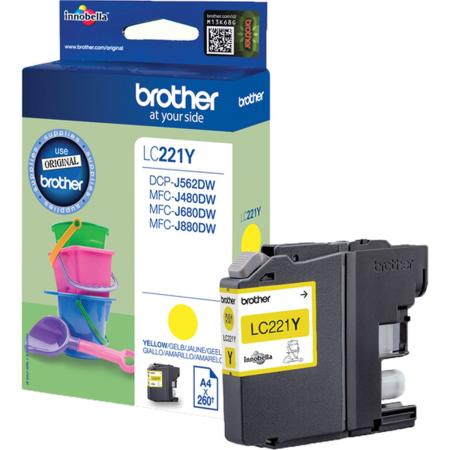 Brother LC-221 Y Ink Yellow 300 Pages