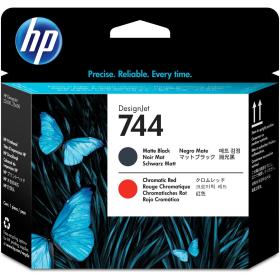 HP 744 Print Head Mat Black &amp;amp; Red F9J88A
