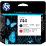 HP 744 Print Head Mat Black &amp;amp; Red F9J88A
