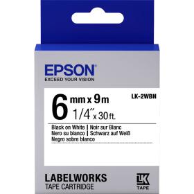 Epson LK-2WBN Label Cartridge Standard Black/White 6mm (9m)