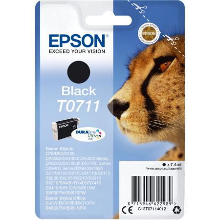 Epson T0711 Ink Cartridge Black Standard Capacity 7.4ml 1-PA