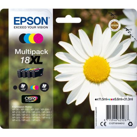 Epson 18XL Black + 3-COLOUR High Cap EX Alarm