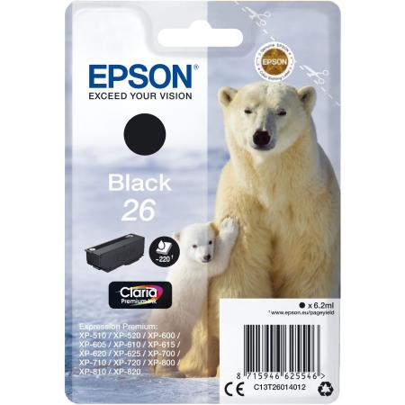 Epson 26 Black SC 6.2ml RF-AM Blister T26014022