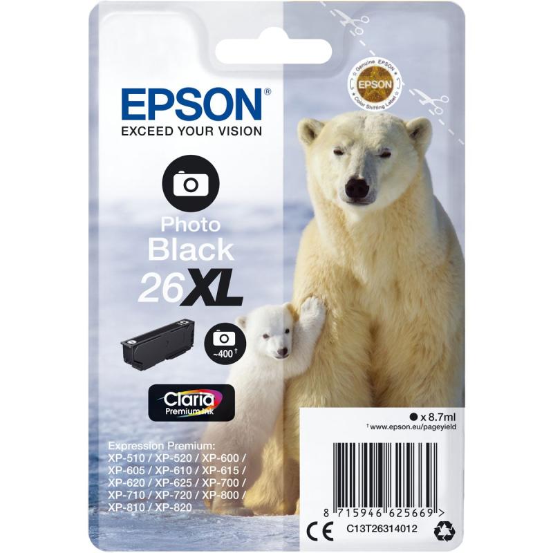 Epson 26XL Photo Black High Capacity 8.7ml 400