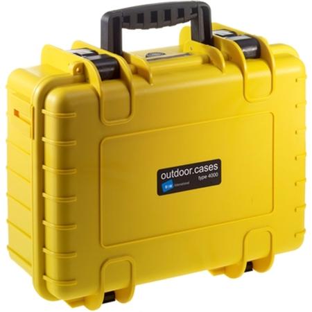 B&amp;W Outdoor.cases Type 4000 Yellow / Plukschuim