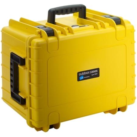 B&amp;W Outdoor.cases Type 5500 Yellow / Plukschuim