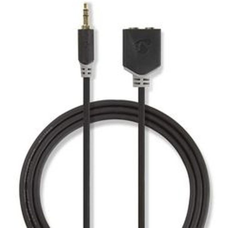 Nedis Stereo Audio Cable 3.5mm M - 2X 3.5mm F 0.2m GY