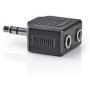 Nedis Stereo-Audio Adapter 3.5mm M-2X 3.5mm F BK