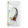 Nedis DIN-Audio Cable DIN 5-PINS M-4X RCA F 0.2m BK
