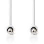 Nedis Stereo-Audio Cable Spiral 3.5mm M-3.5mm M 1.0m WH