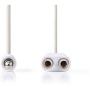 Nedis Stereo-Audio Cable 3.5mm M-2X 3.5mm F 0.2m WH