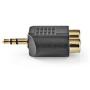 Nedis Stereo Audio Adapter 3.5mm M-2X RCA F 10 Pieces BK