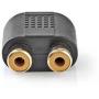 Nedis Stereo Audio Adapter 3.5mm M-2X RCA F 10 Pieces BK