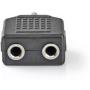 Nedis Stereo Audio Adapter 3.5mm M-2X 3.5mm F 10 Pieces BK