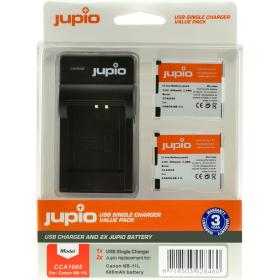 Jupio Kit: 2X Battery NB-11L + USB Single Charger