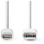 Nedis SYNC And Charge-Cable Apple Lightning-USB-A M 3.0m WH
