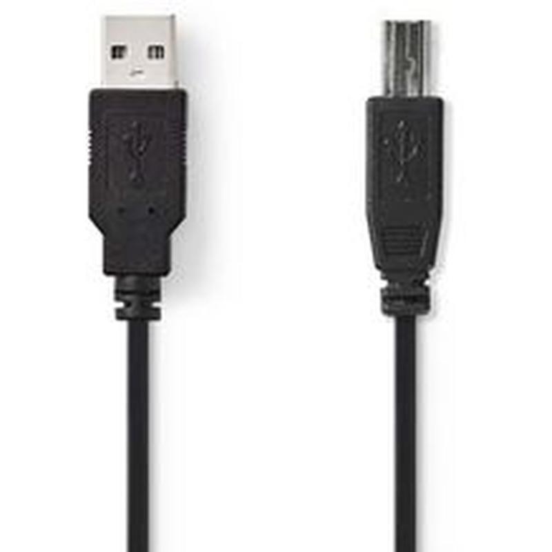 Nedis USB 2.0 Cable A M-B M 2.0m BK