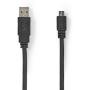 Nedis Flat USB 2.0-CABLE A M-Micro-B M 1.0m BK