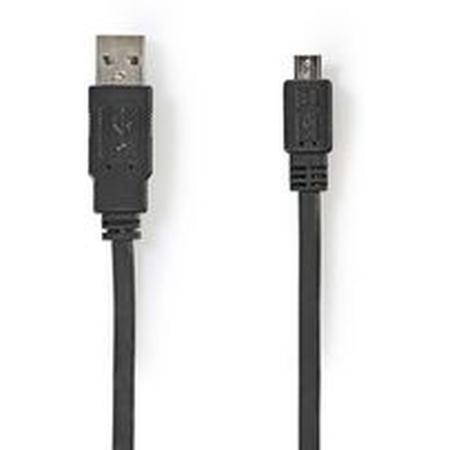 Nedis Flat USB 2.0-CABLE A M-Micro-B M 1.0m BK